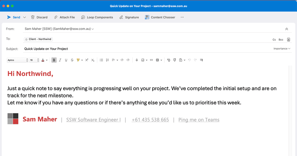 good example email