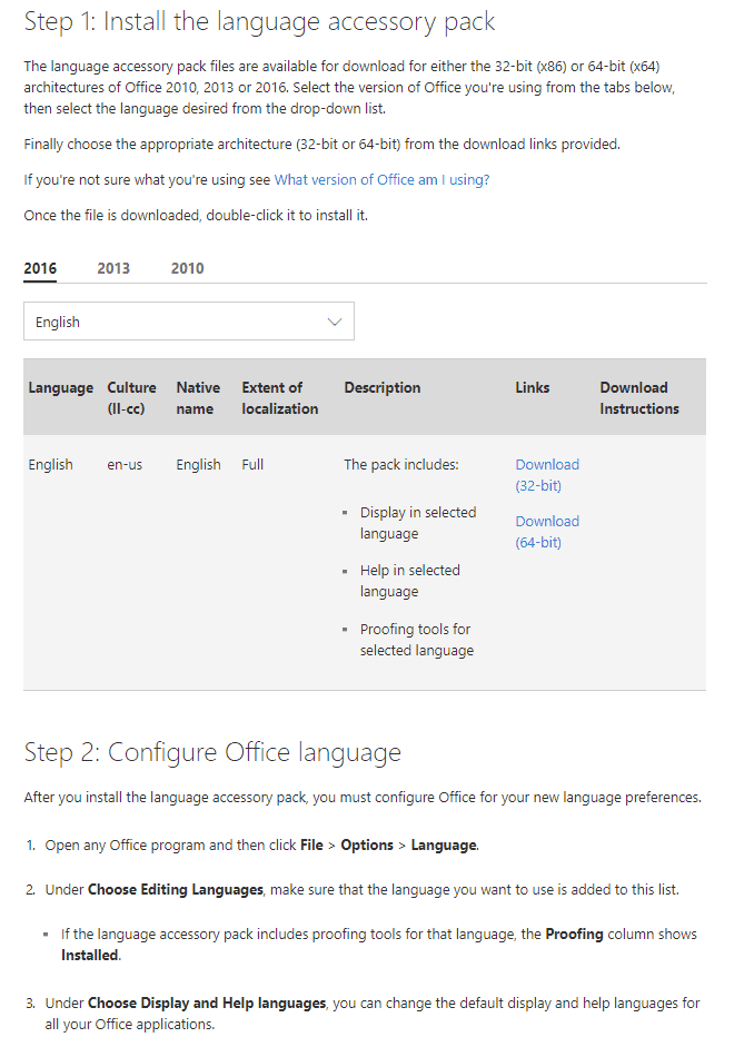 install language pack